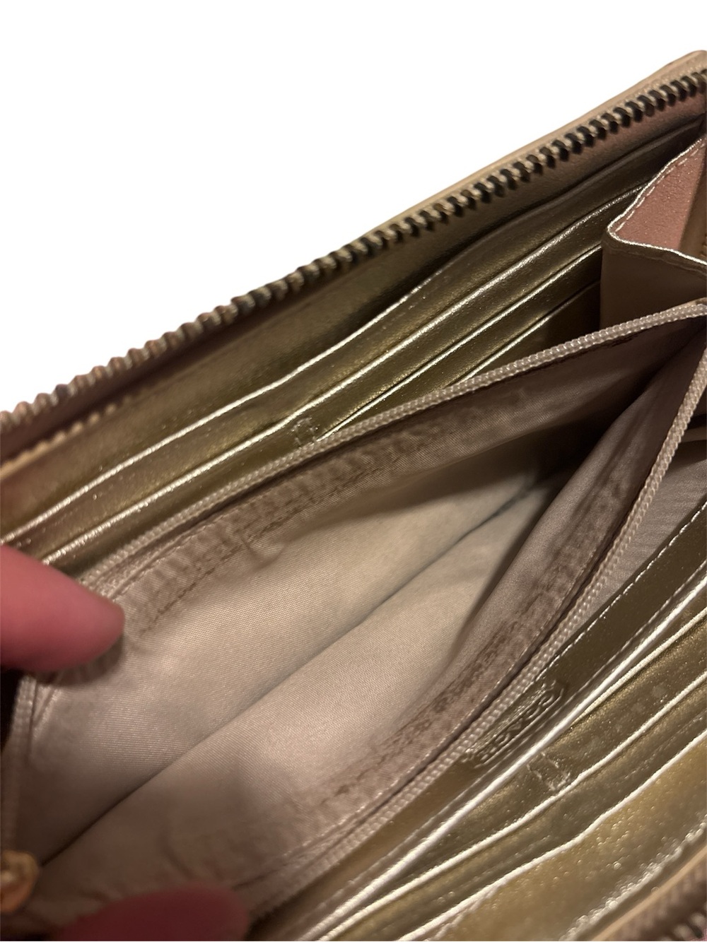 COACH Gold & Pink Zip Wallet (REHAB) - Picture 8 of 8